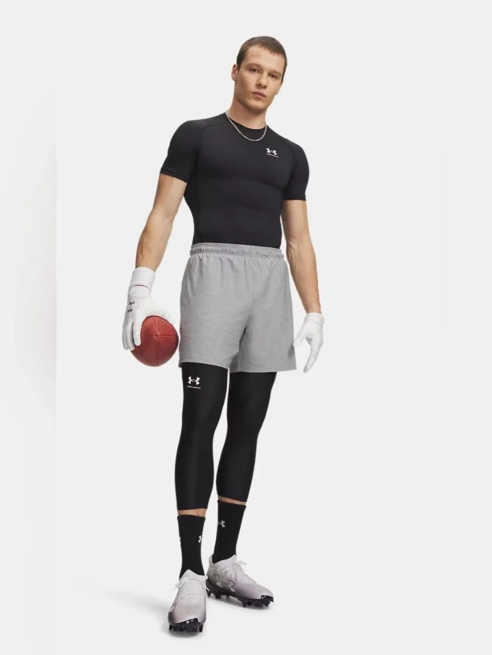 Under Armour Heatgear Black 3/4 Performance Compression Leggings Mens Medium